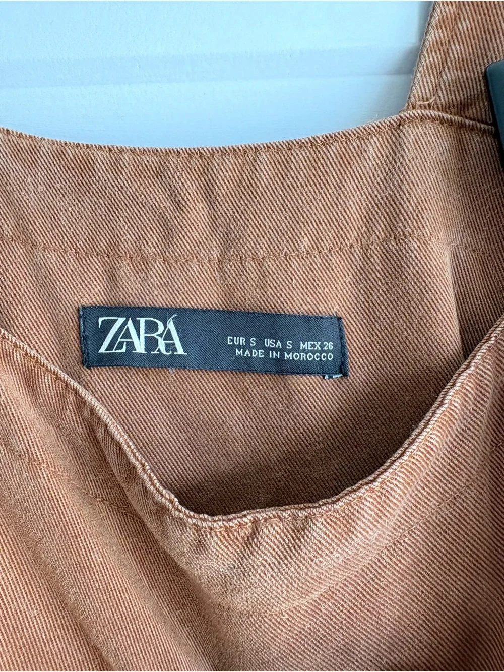 Zara Rust Brown Overalls Jumpsuit